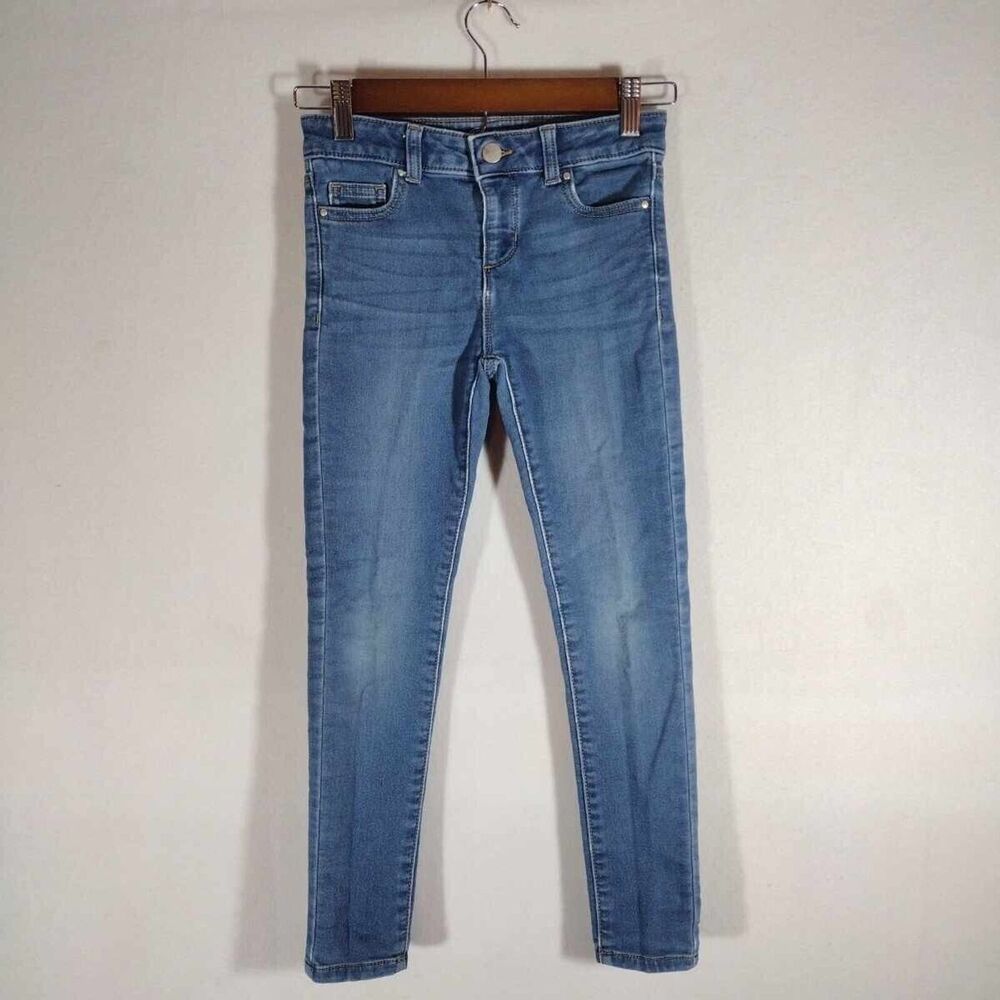 Wonder Nation Jeans Girl's Youth Size 8 Straight Leg Med Wash Adjustable Waist
